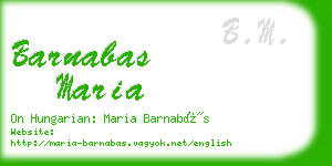 barnabas maria business card